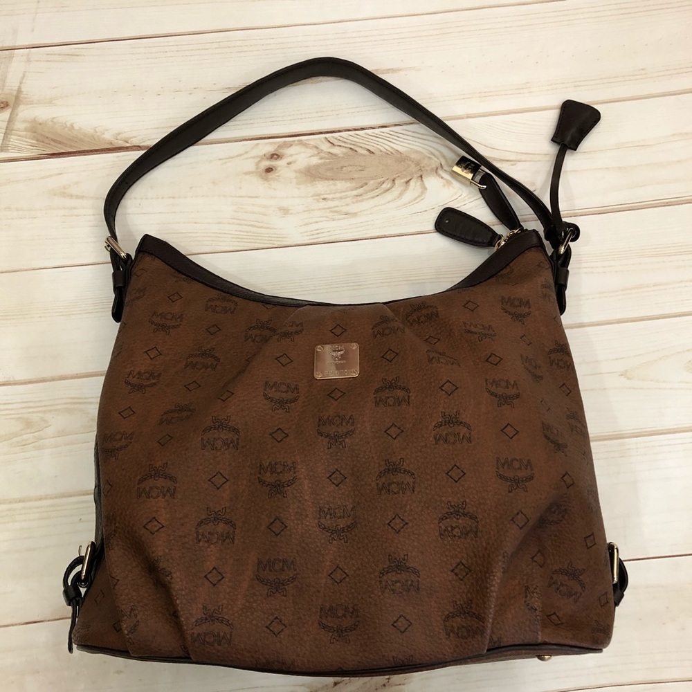 MCM München lovely chocolate Visetos hobo shopper - Picture 4 of 8